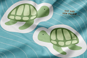 turtle cut and sew pillow