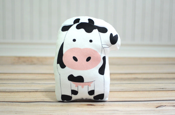 diy cow cut and sew pillow