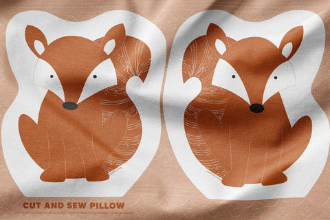 diy fox cut and sew pillow