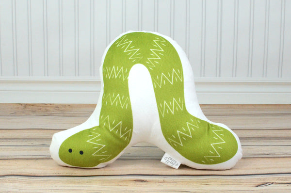 inchworm cut and sew pillow
