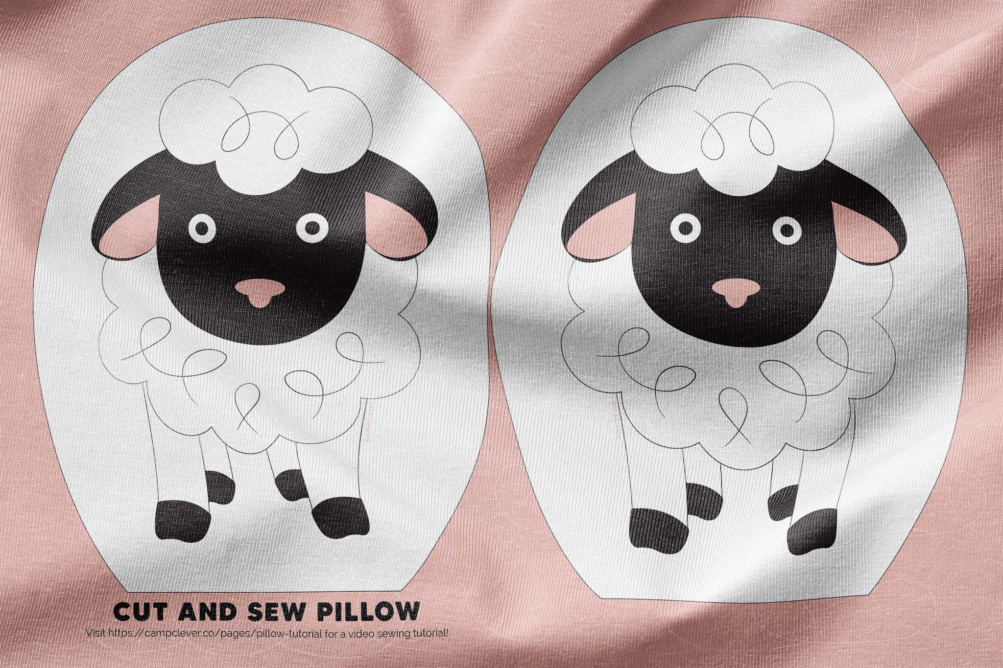 lamb cut and sew pillow