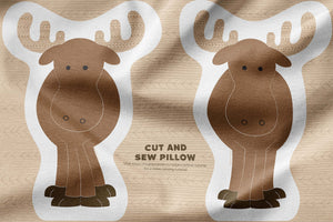 diy moose cut and sew pillow