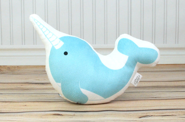 diy narwhal cut and sew pillow