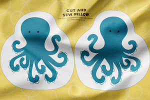 octopus cut and sew pillow