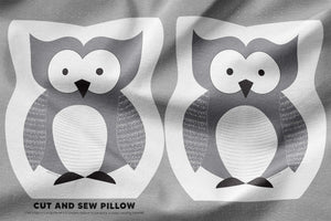 diy owl cut and sew pillow