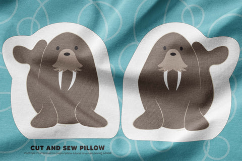 walrus cut and sew pillow